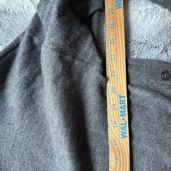 Talbots Sweater Women Gray Buttons Wool Nylon Blend Size XL P Pullover - Picture 6 of 6